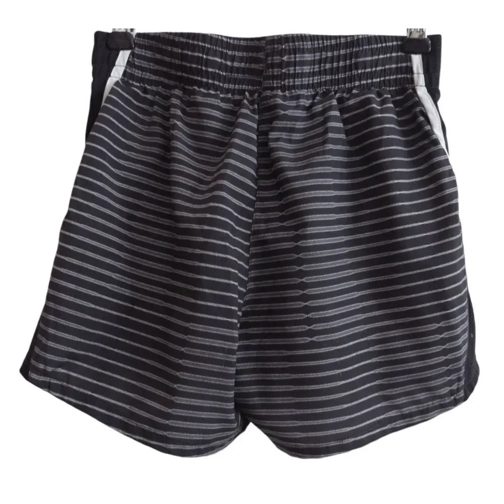 Nike Dri Fit Youth Girls M Lined‎ Athletic Running Shorts AQ8805-010 Black Gray